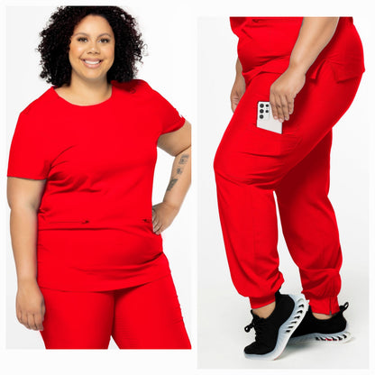 Plus Size Comfort Scrubs Set