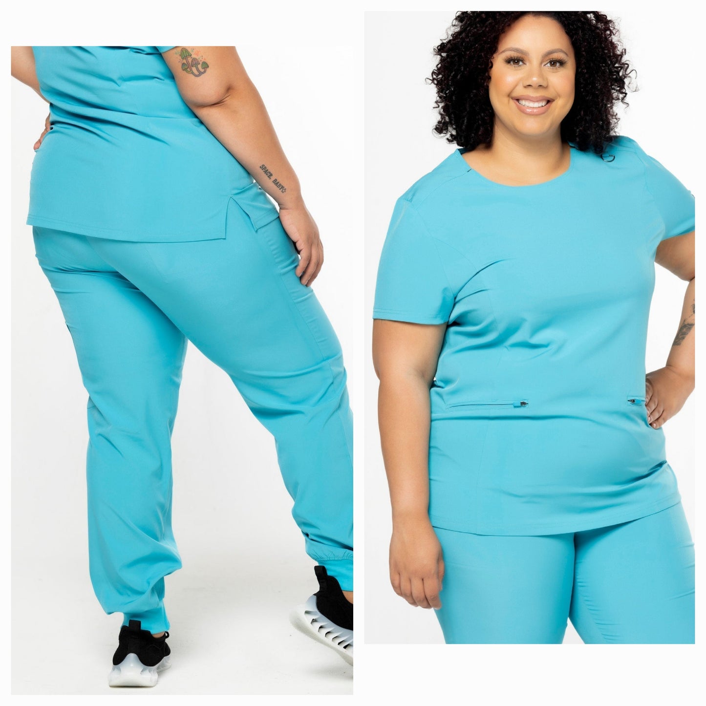 Plus Size Comfort Scrubs Set