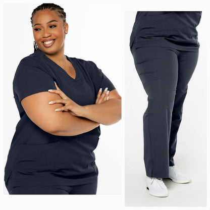 Plus Size Comfort Scrubs Set