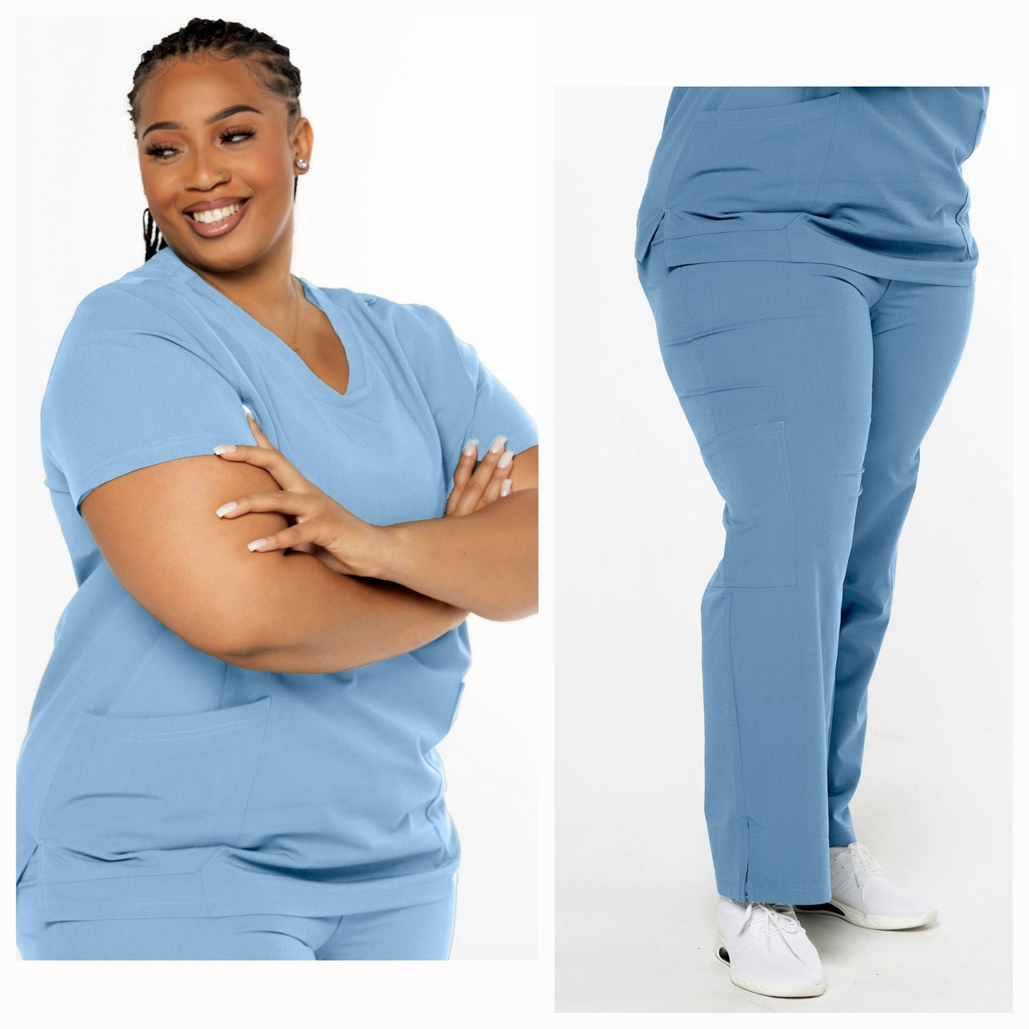 Plus Size Comfort Scrubs Set